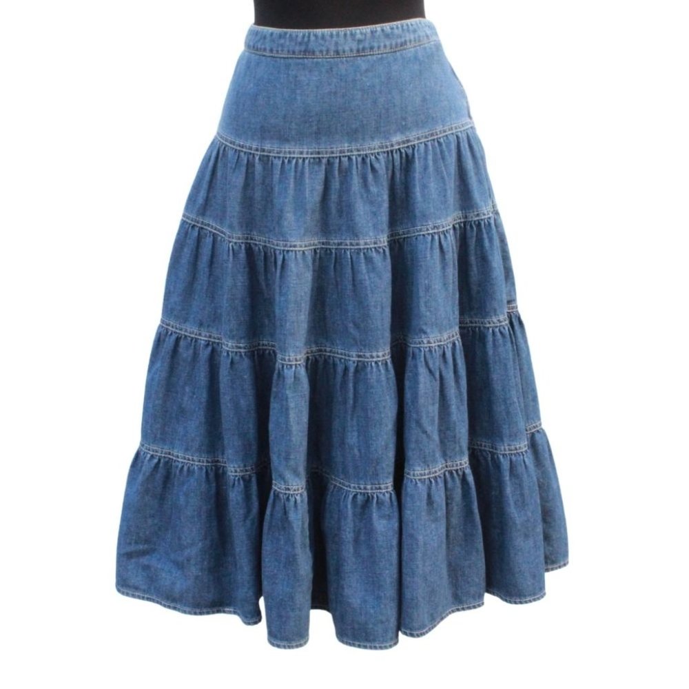 Tommy Hilfiger Denim Prairie Skirt, Medium Wash, Women's Size 10